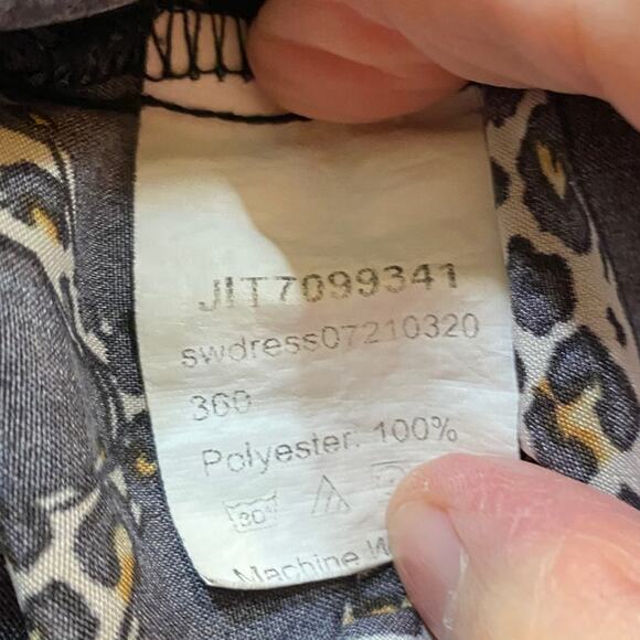 Emery Rose Black Skull Print Dress Empire Waist Goth Short Sleeve Women’s XL - Picture 5 of 5